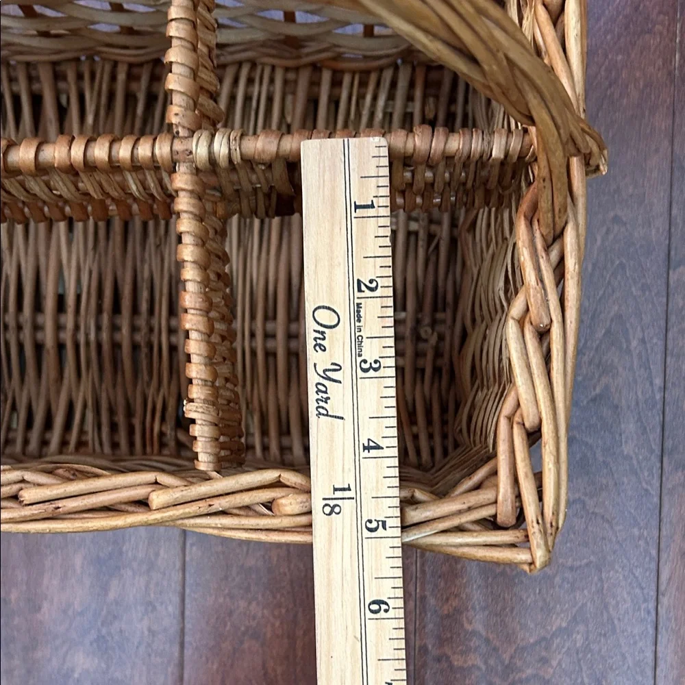 Vintage Rustic Woven Wine Basket with Handle, Super Versatile, Made in Portugal
